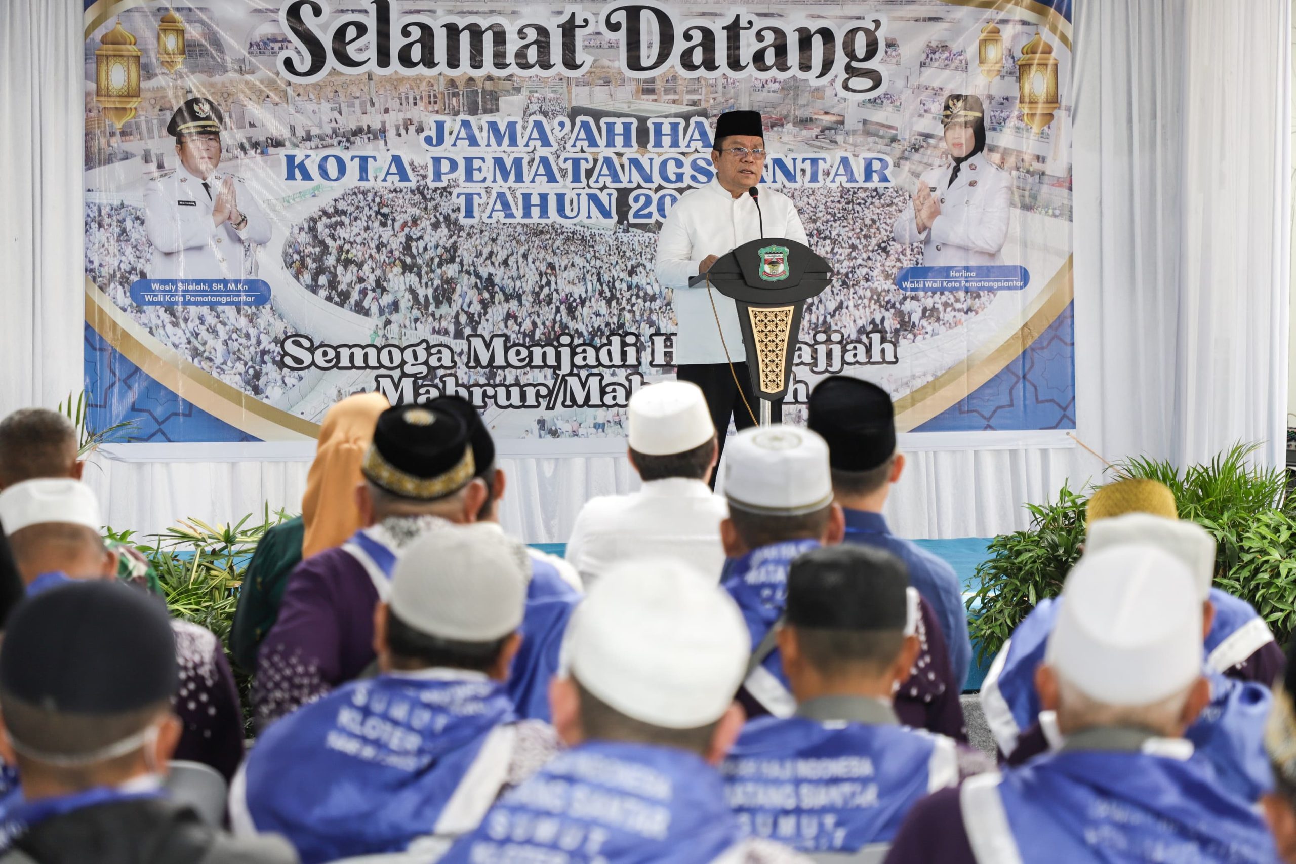 Wali Kota Wesly Silalahi Sambut Pemulangan Jamaah Haji/Hajjah Kota Pematangsiantar 1446 H/2025 M