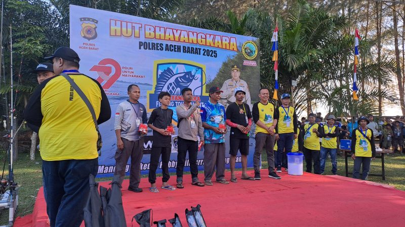 Meriah! 350 Pemancing dari Seluruh Aceh Ramaikan Bhayangkara Fishing Tournament di Aceh Barat