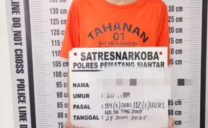 Sat Resnarkoba Polres Pematangsiantar Tangkap Pria Asal Langkat Diduga Jual Sabu di Jalan Medan