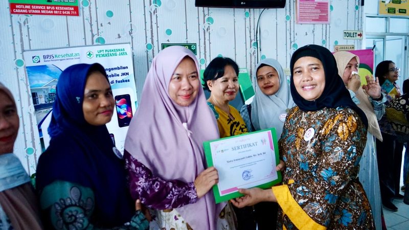 Ketua TP PKK Langkat Ny. Endang Kurniasih Ajak Perempuan Pematang Jaya Aktif Ikuti Tes IVA