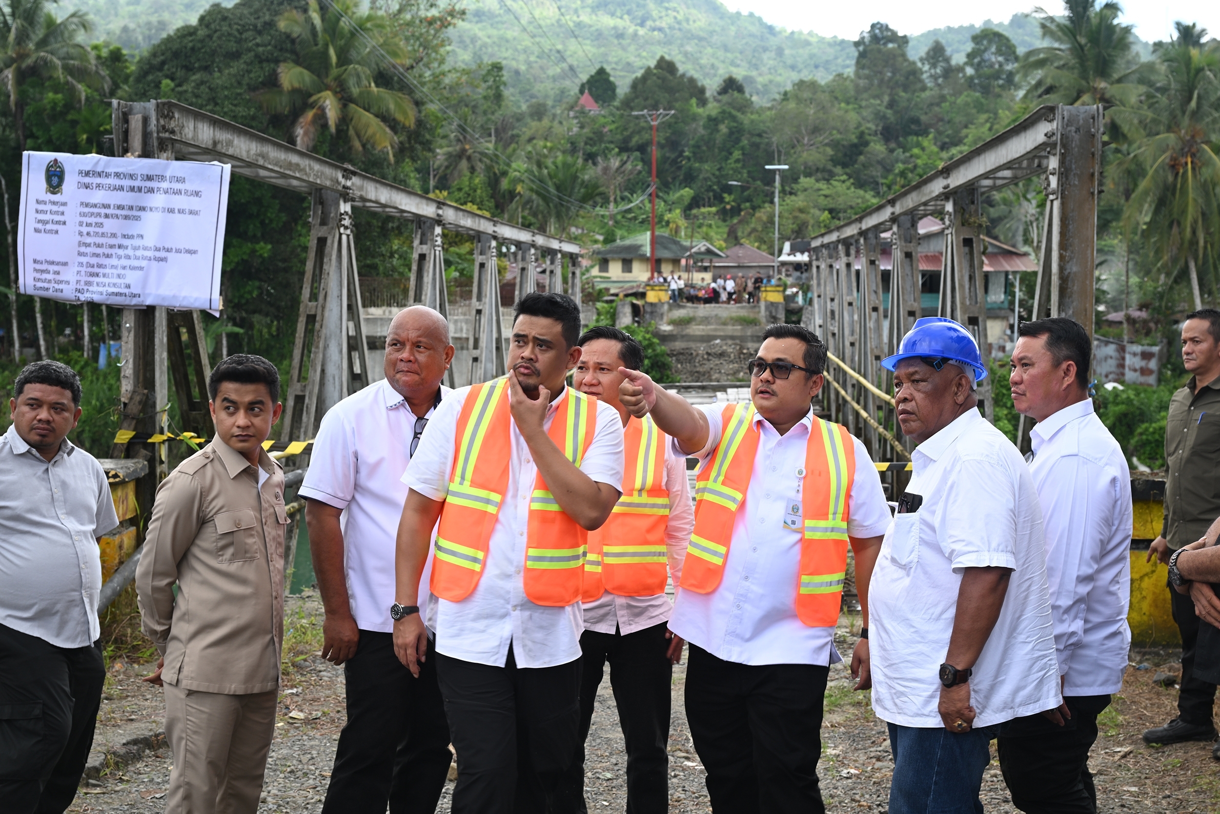 Tak Main-main, Bobby Nasution Akan Buat Jembatan Idano Noyo Setara Jembatan Nasional dan Rampung Akhir Tahun