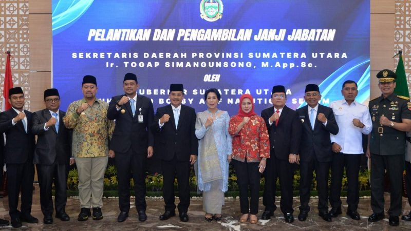 Wali Kota Wesly Silalahi Hadiri Pelantikan Sekda Provinsi Sumatera Utara