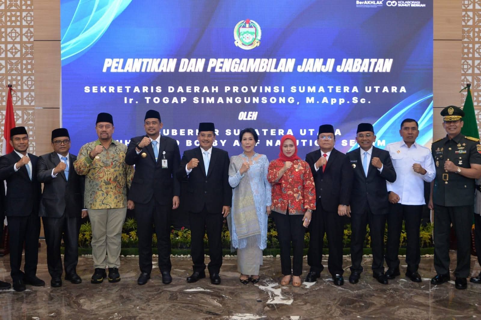 Wali Kota Wesly Silalahi Hadiri Pelantikan Sekda Provinsi Sumatera Utara