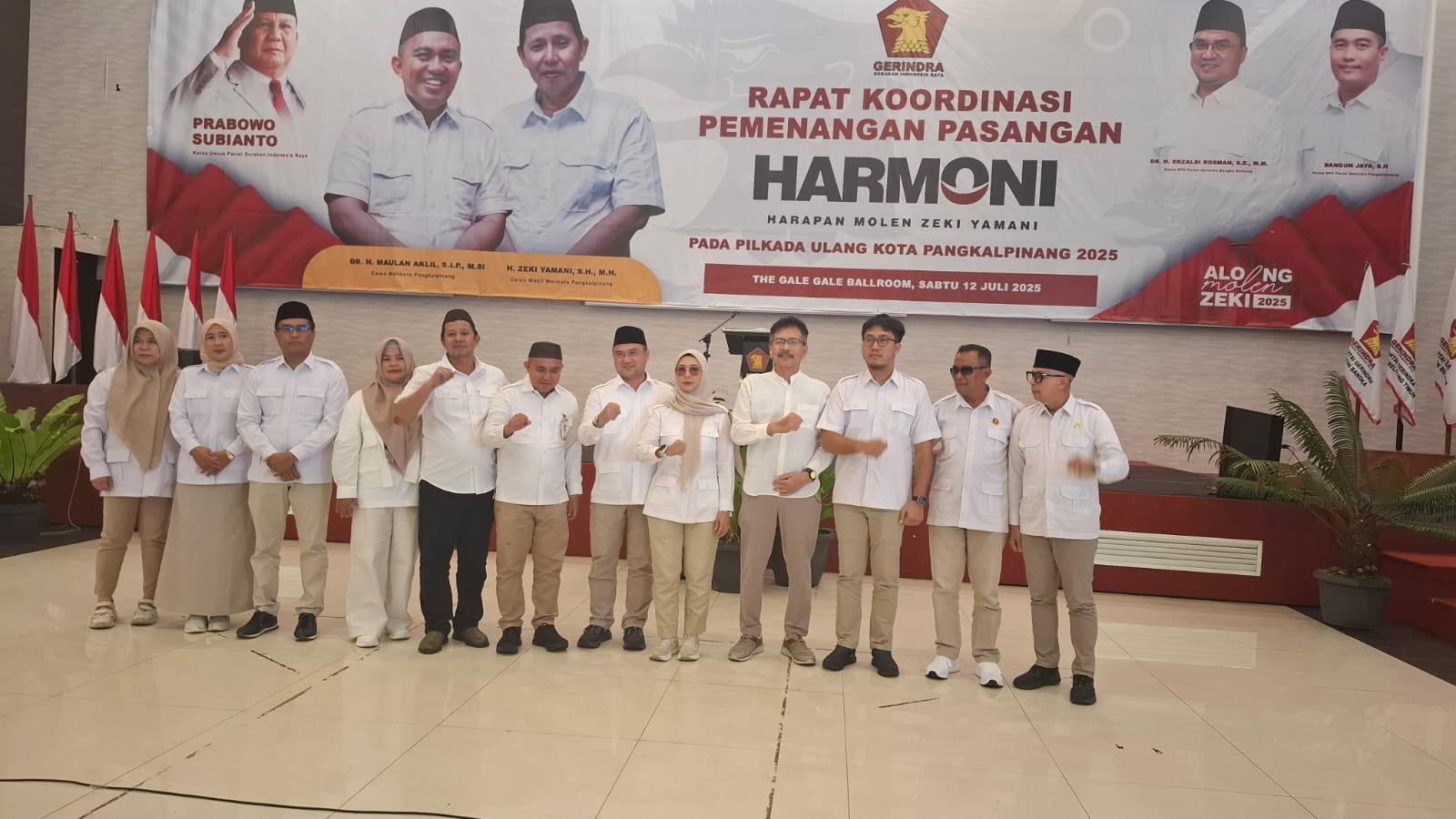 Partai Gerindra Babel Siap menangkan pasangan Molen-Zeki di Pilkada Ulang Pangkalpinang
