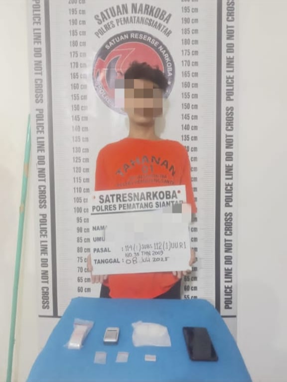 Sat Resnarkoba Polres Pematangsiantar Geledah Rumah ASD, 8.43 gram Sabu Ditemukan