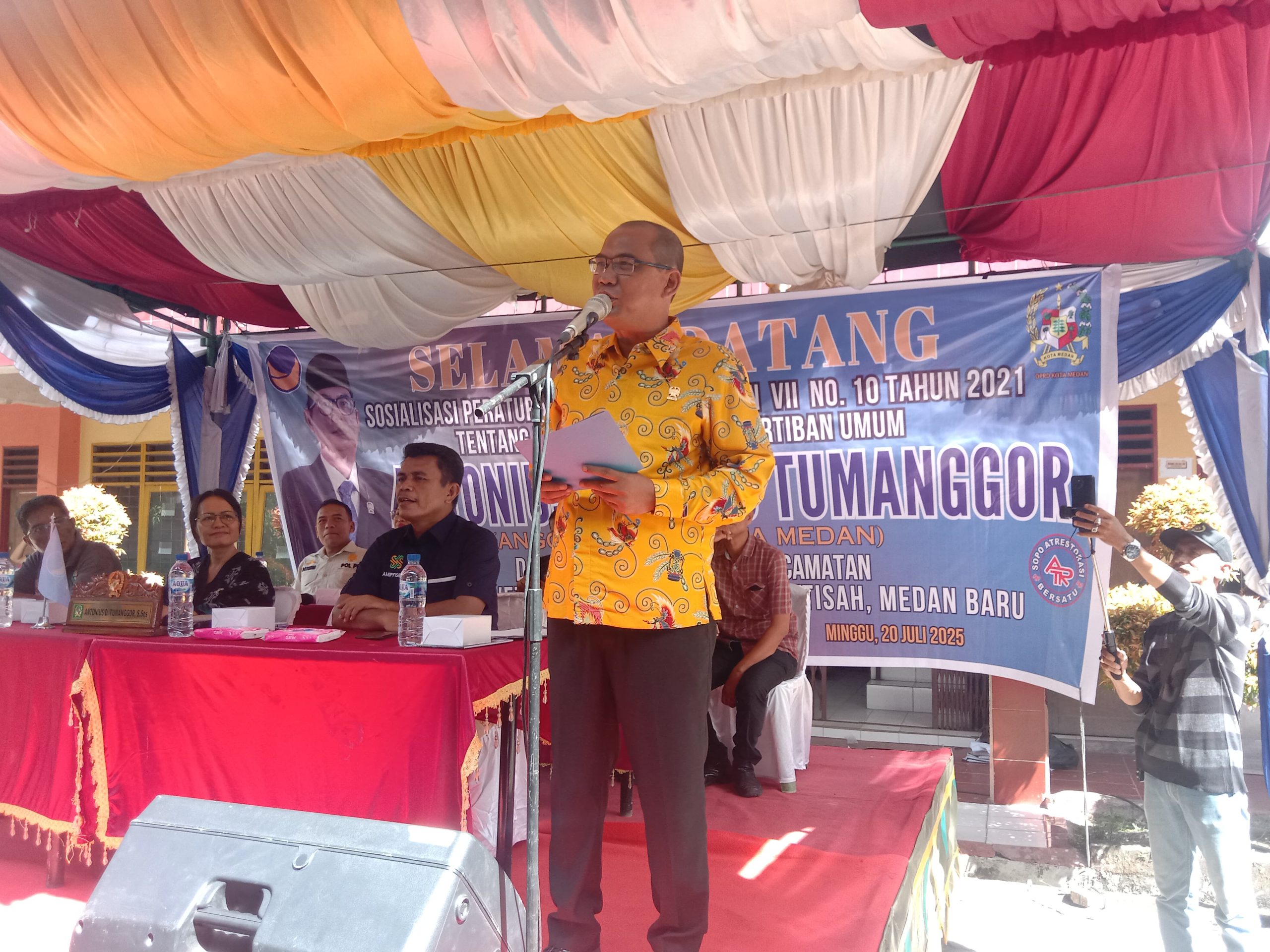 Sosialisasikan Perda No.10 Tahun 2021, Antonius Tumanggor Wacanakan Petugas Satpol PP Kota Medan Ditempatkan di Seluruh Kecamatan