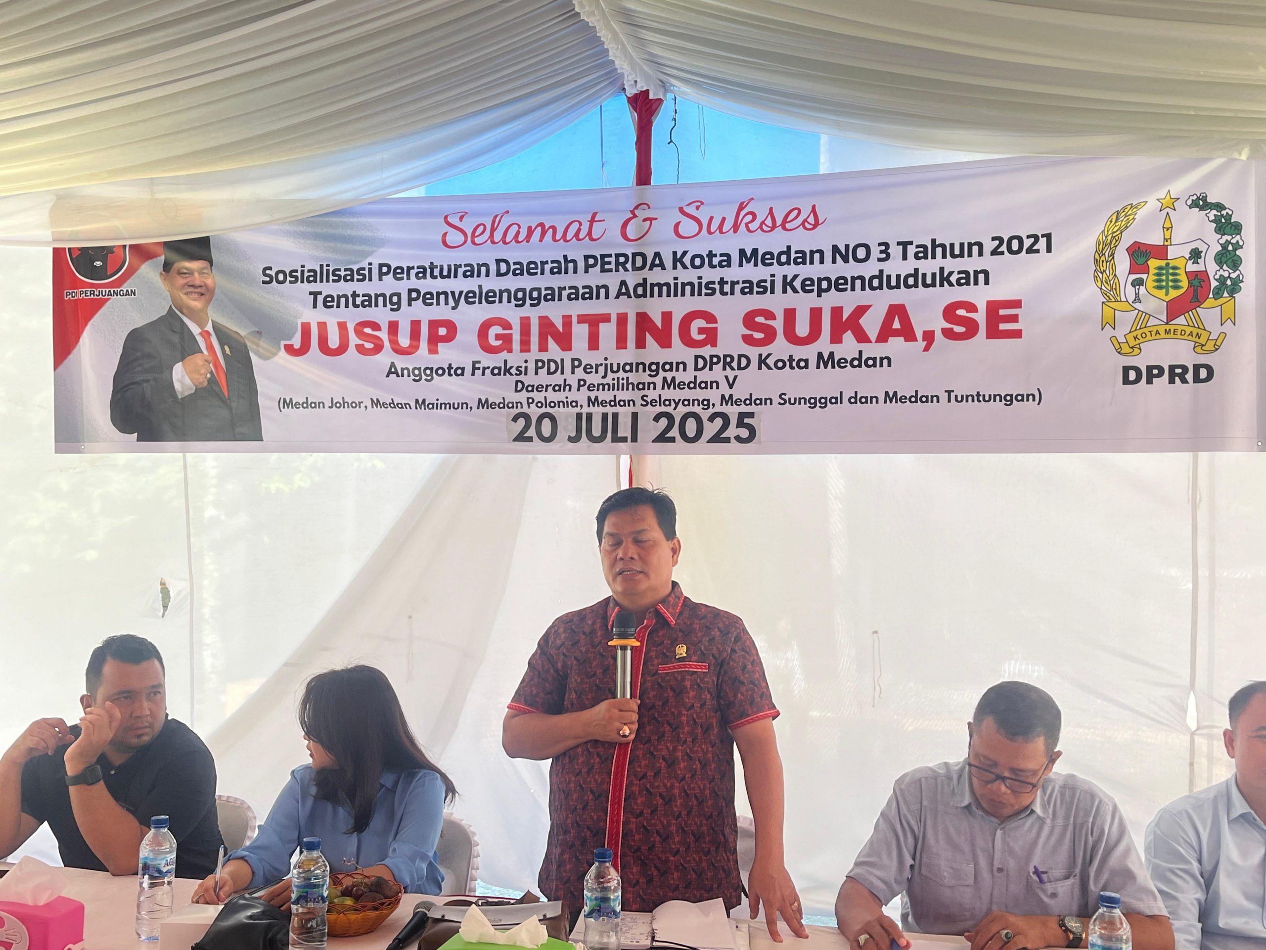 Jusup Ginting Suka Gelar Sosialisasi Sesi 2 Perda Administrasi Kependudukan di Medan Selayang, Disambut Antusias Warga