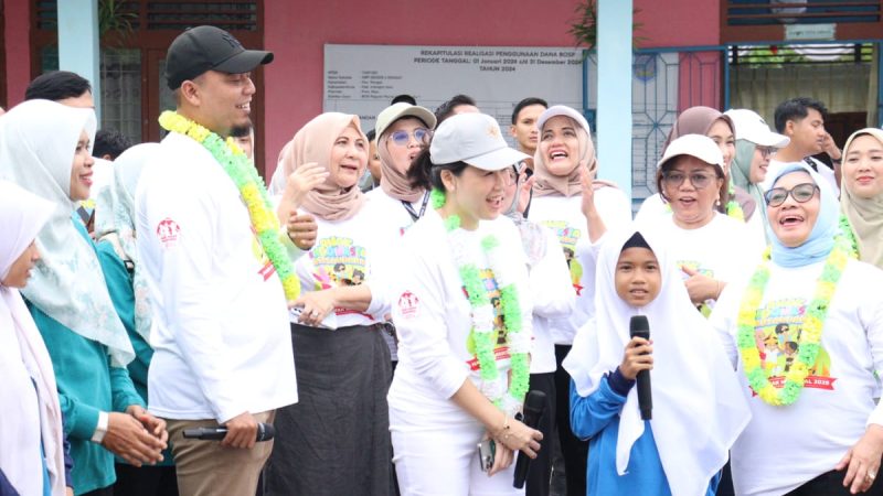 Peringatan HAN Tahun 2025, Menteri RI Safa  Para Siswa Siswi Inhu