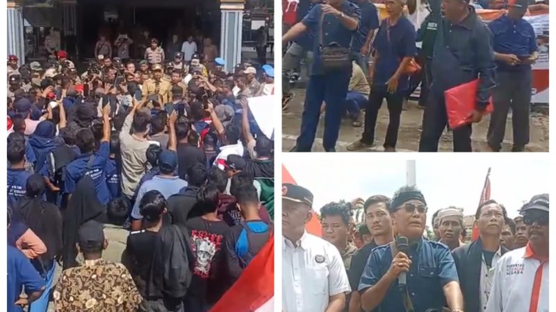 Lima Desa Unjuk Rasa Di Kantor Bupati Tuntut Pemerintah Mengakomodasi PT.Inecda Plantations Dan PT Gandaera Hendana Keluarkan 20 Persen Dari Luasan Lahan HGU Untuk Masyarakat.