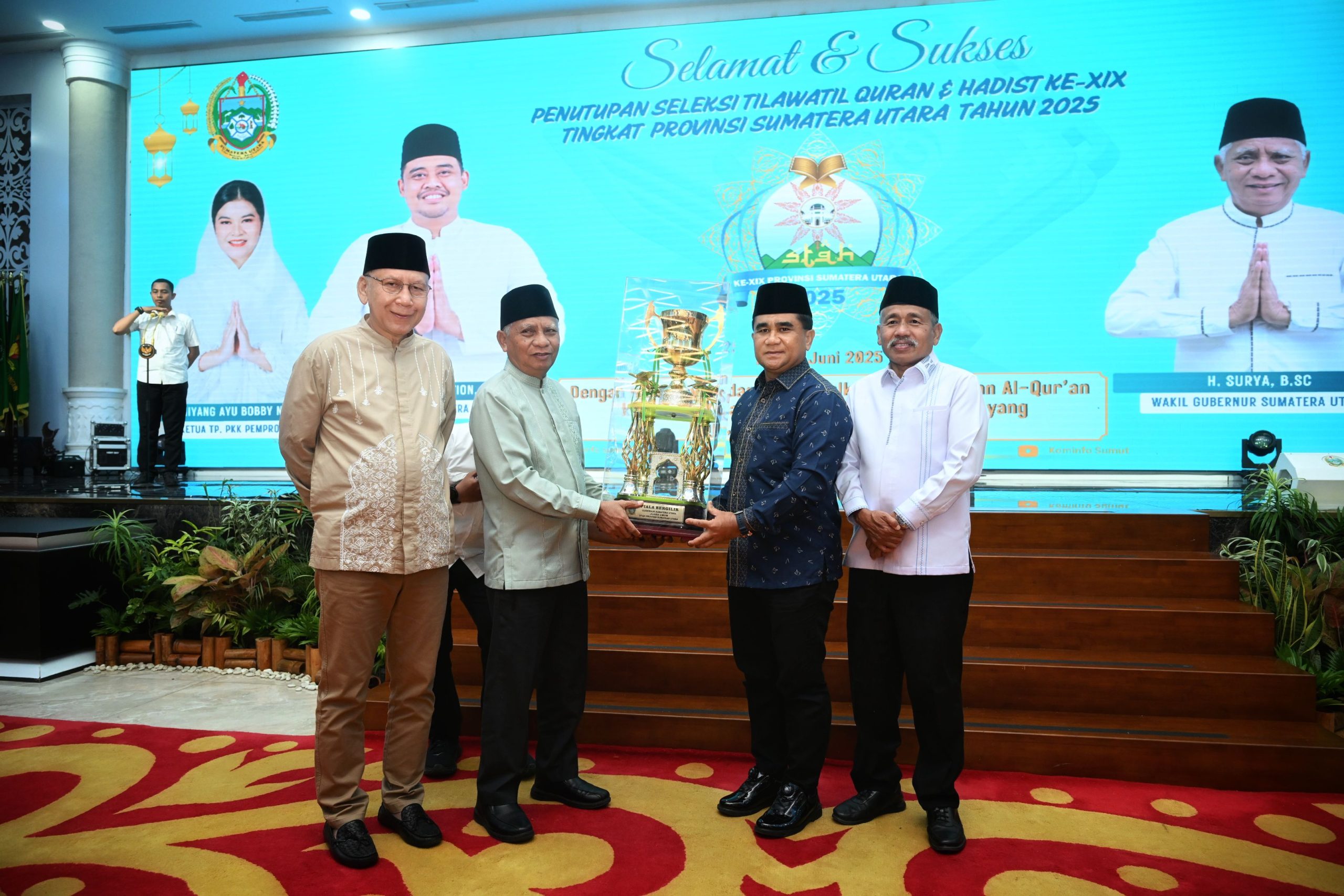 STQH Tingkat Sumut 2025 Berakhir, Wagub Surya Minta LPTQ Terus Perkuat Pembinaan dan Persiapan STQH Nasional
