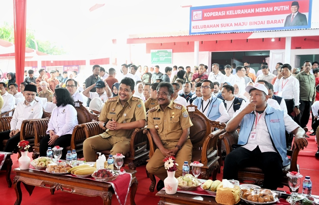 Resmikan Koperasi Kelurahan Merah Putih di Binjai,  Gubernur Bobby Nasution Sebut Perputaran Ekonomi Bisa Capai Rp2,5 Miliar