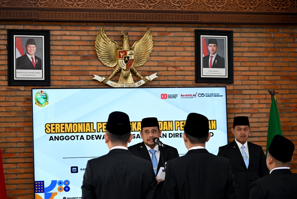 Bobby Nasution Lantik Direksi dan Komisaris Dua BUMD, Minta Segera Buat Rencana Strategis Bisnis Tingkatkan PAD