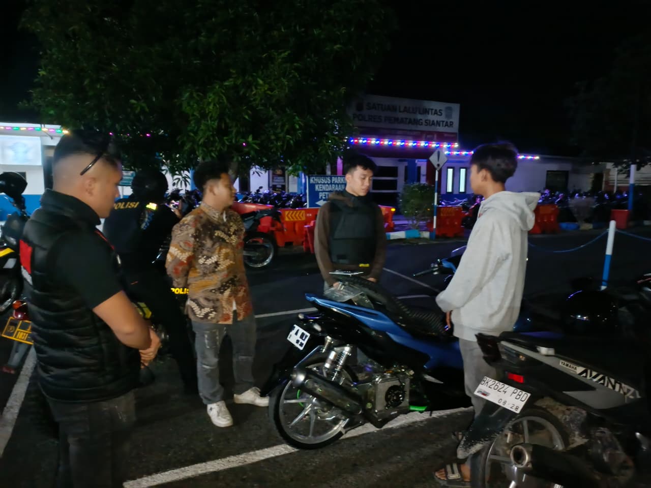 Polres Pematangsiantar Laksanakan KRYD Hingga Subuh, 8 Sepedamotor Knalpot Brong Diamankan
