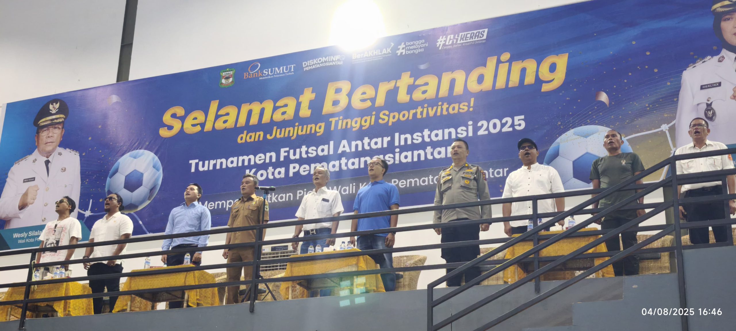 Polres Pematangsiantar Hadiri Pembukaan Turnamen Futsal Antar Instansi Tahun 2025