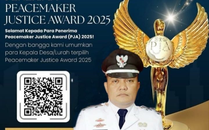 Kepala Tiyuh Panaragan Jaya Utama Terima Penghargaan Anugrah Peacemeker Jastice Award (PJA )Tingkat Nasional 2025