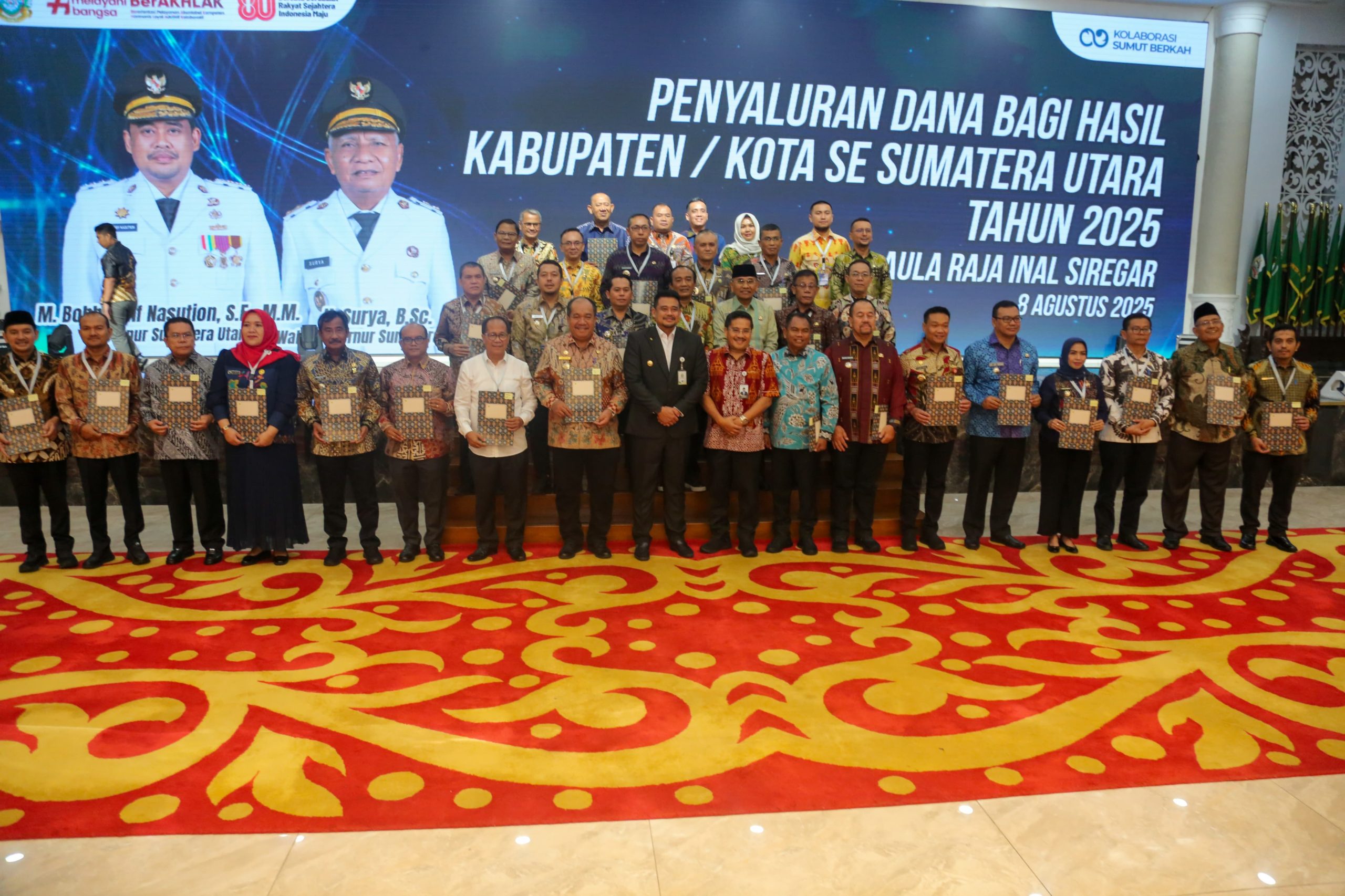 Wali Kota Pematangsiantar Hadiri Penyaluran Dana Bagi Hasil Provinsi Sumatera Utara