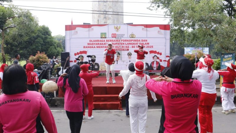 Polres Langkat Polda Sumut Semarakan Kemerdekaan HUT RI ke 80,Gelar Olahraga Bersama Forkopimda dan Masyarakat