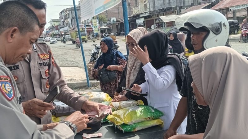 Gerakan Pangan Murah di Simpang Peut, Kapolres Nagan Raya Beri Dukungan Penuh