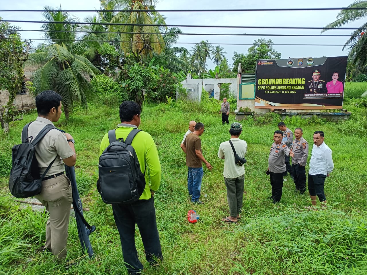 Polres Sergai Bersama BPN Tinjau dan Ukur Lahan Untuk pembangunan gedung SPPG