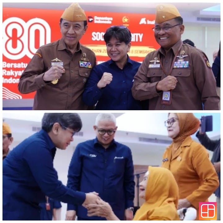 HUT RI ke – 80, Cinta PT Inalum Serahkan Bantuan 20 Kursi Roda dan 80 Paket Sembako Kepada Veteran RI