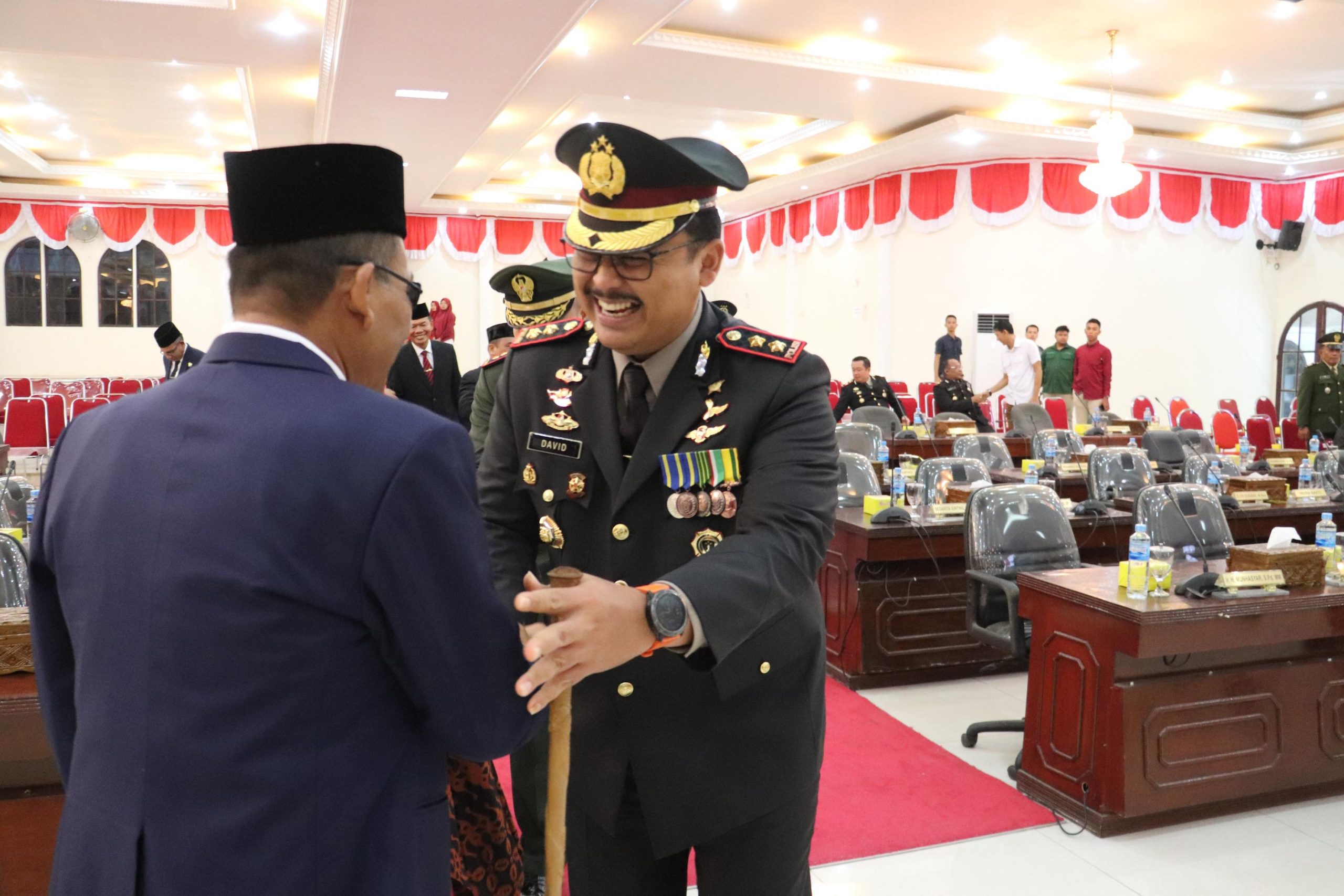 Wujudkan Sinergi Jelang HUT RI Ke_ 80,Kapolres Langkat Hadiri Sidang Paripurna DPRD
