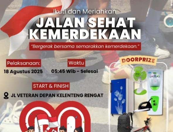 Besok, Lurah Pasar Kota Rengat Inhu Gelar Jalan Sehat Kemerdekaan Bertabur Doorprize 