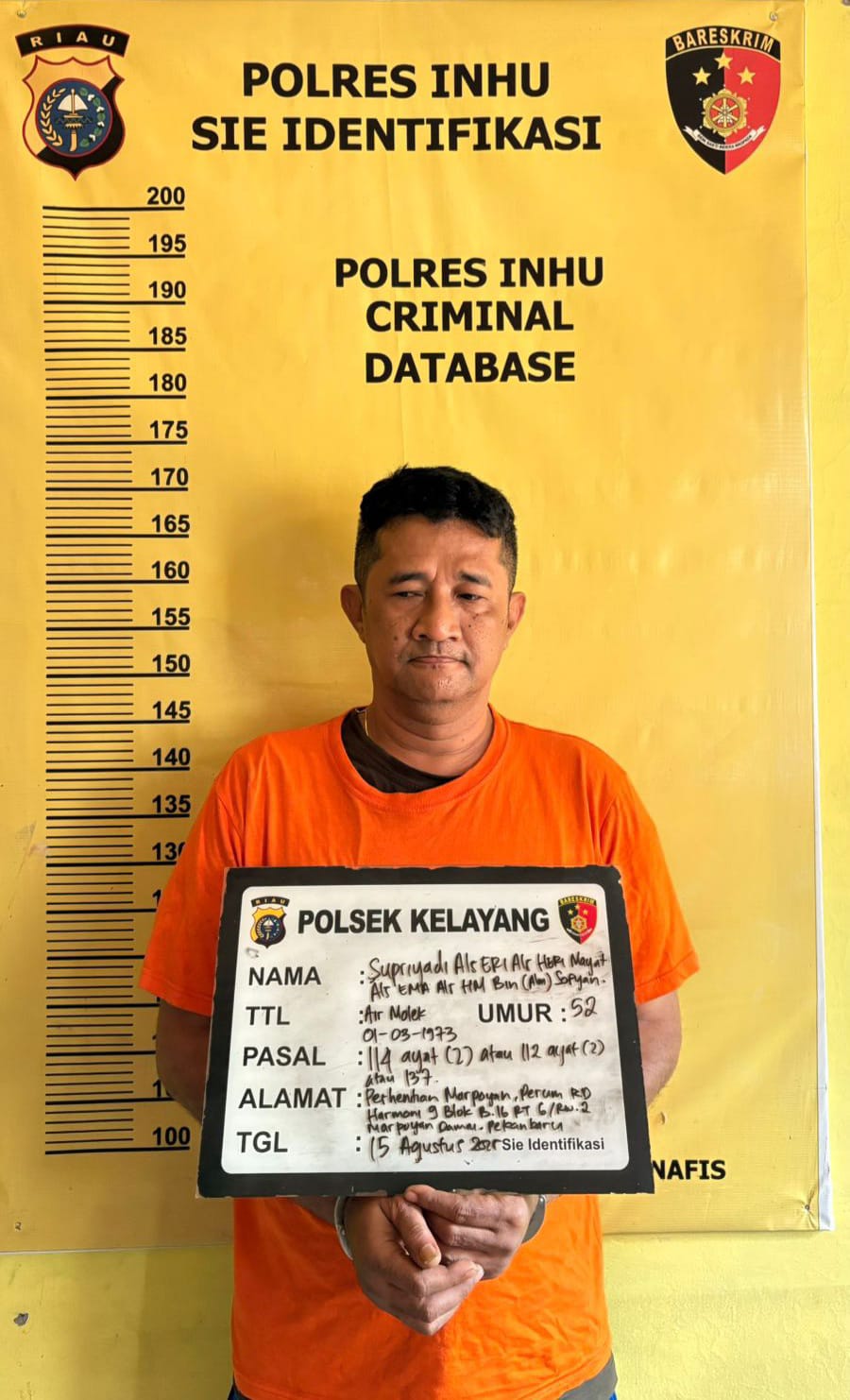 Tim Reskrim Polsek Kelayang Inhu Akhirnya Berhasil Tangkap Bandar Narkoba Kelas Kakap