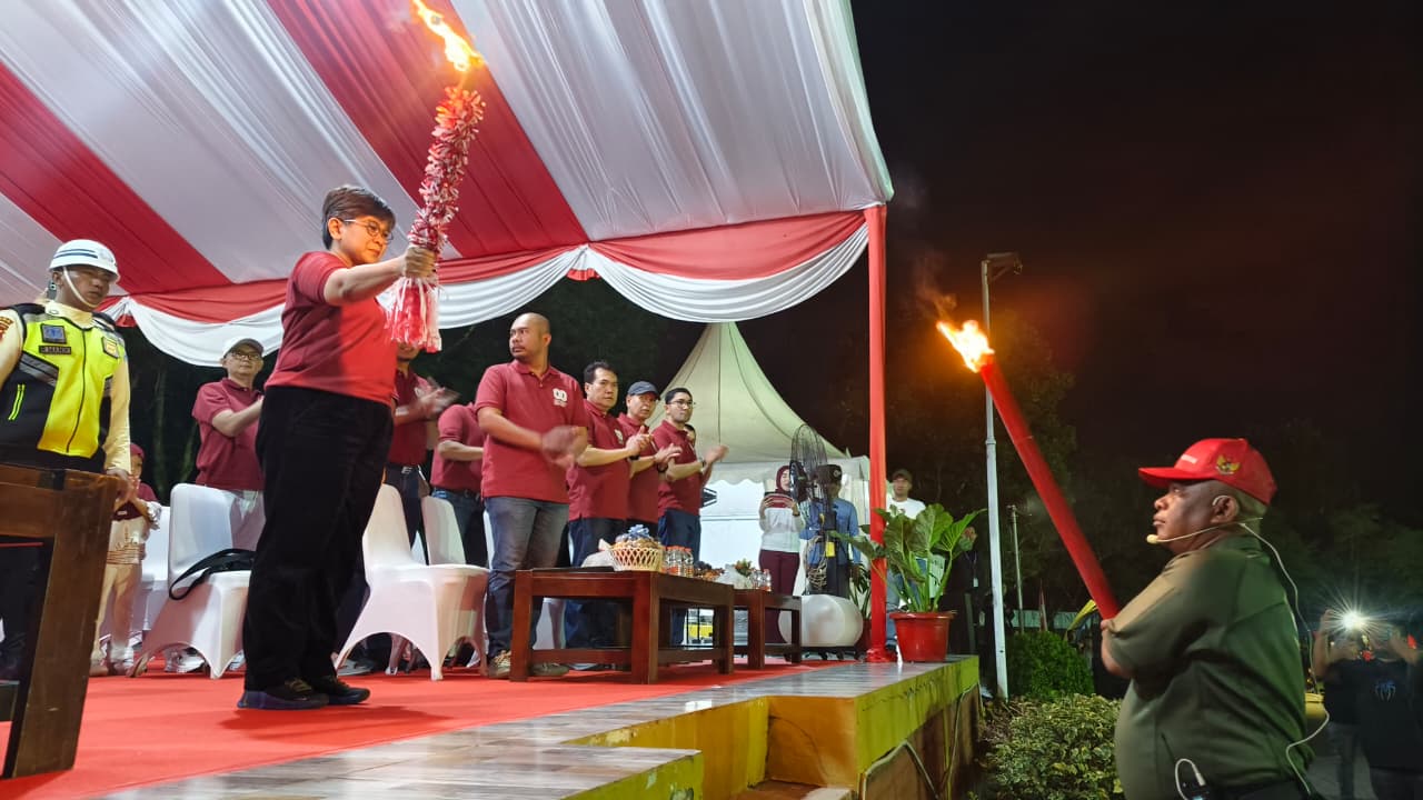 Inalum Gelar Pawai Obor, Ribuan Warga Meriahkan HUT RI ke – 80 Tahun