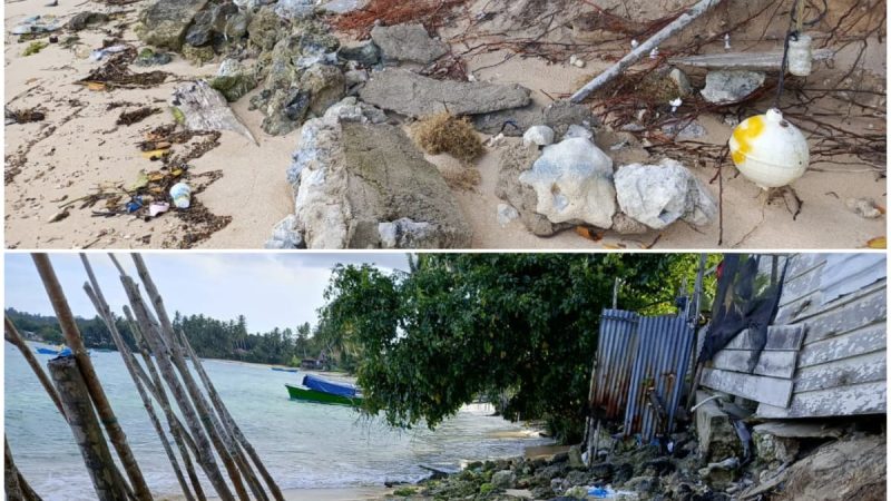 Rumah Suhendri di Desa Labuhan Bakti Terancam Roboh Akibat Abrasi Pantai. Mengharap Perhatian Pemerintah