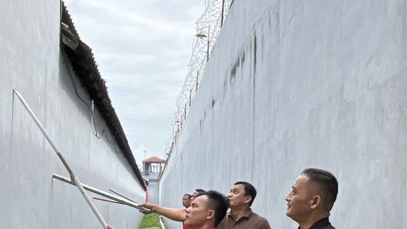 Patroli Kesiapsiagaan dan Kewaspadaan, Lapas Tebing Tinggi Intensifkan Kontrol Brandgang.