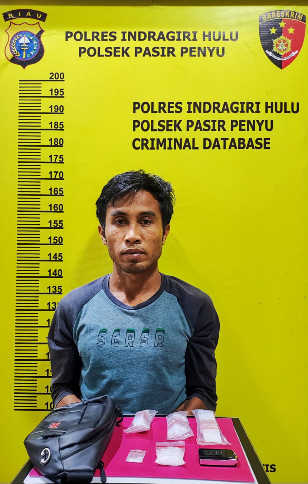 Unit Reskrim Polsek Pasir Penyu Inhu Ungkap Peredaran Narkotika Jenis Sabu