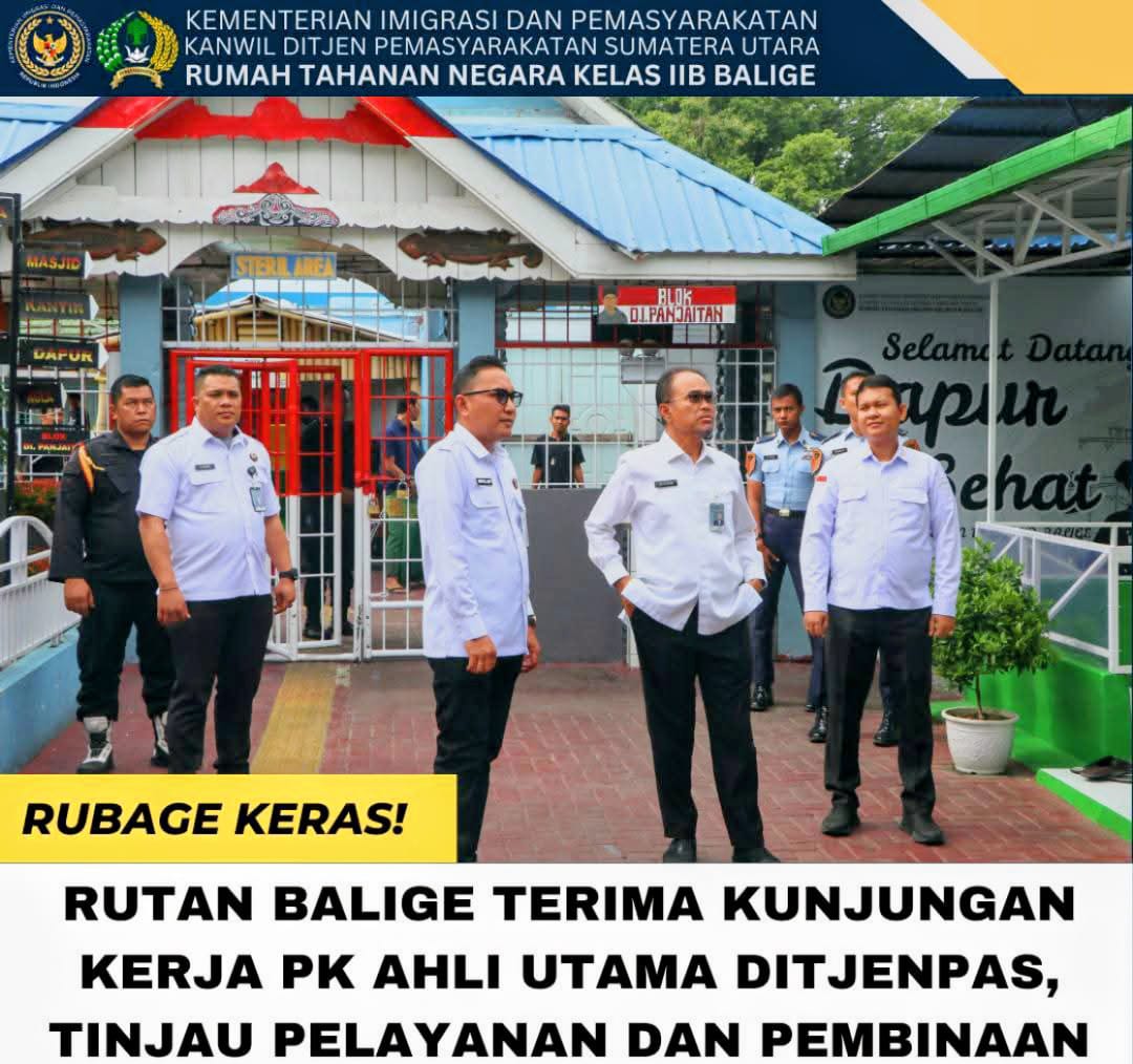 Ajub Suratman Tinjau Rutan Balige: Tekankan Profesionalisme dan Pelayanan Humanis