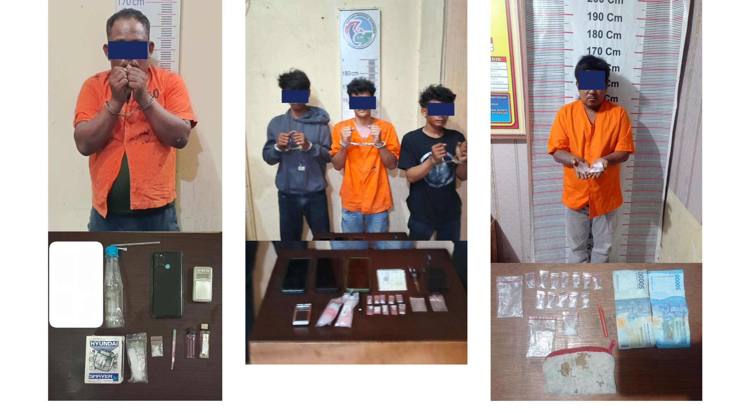Sat Narkoba Polres Langkat ,Amankan 6,31 Gram Sabu dari 3(tiga)Kasus Berbeda
