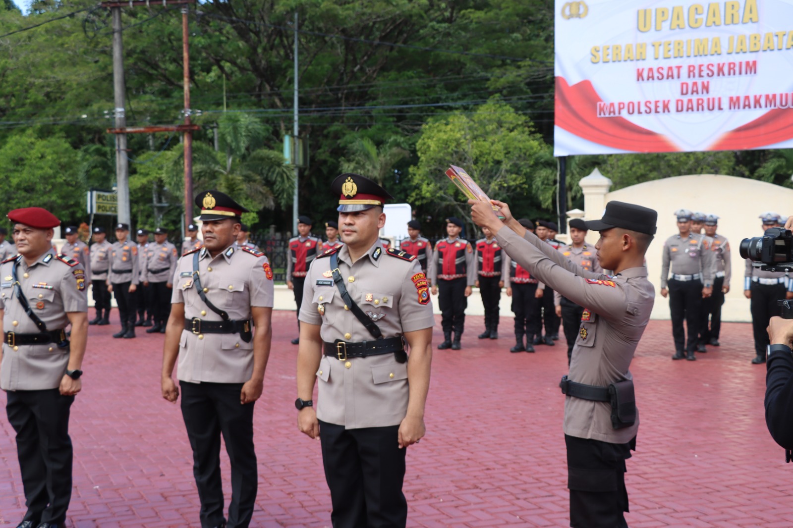 Polres Nagan Raya Gelar Sertijab Kasat Reskrim dan Kapolsek Darul Makmur, Dilanjutkan Pisah Sambut