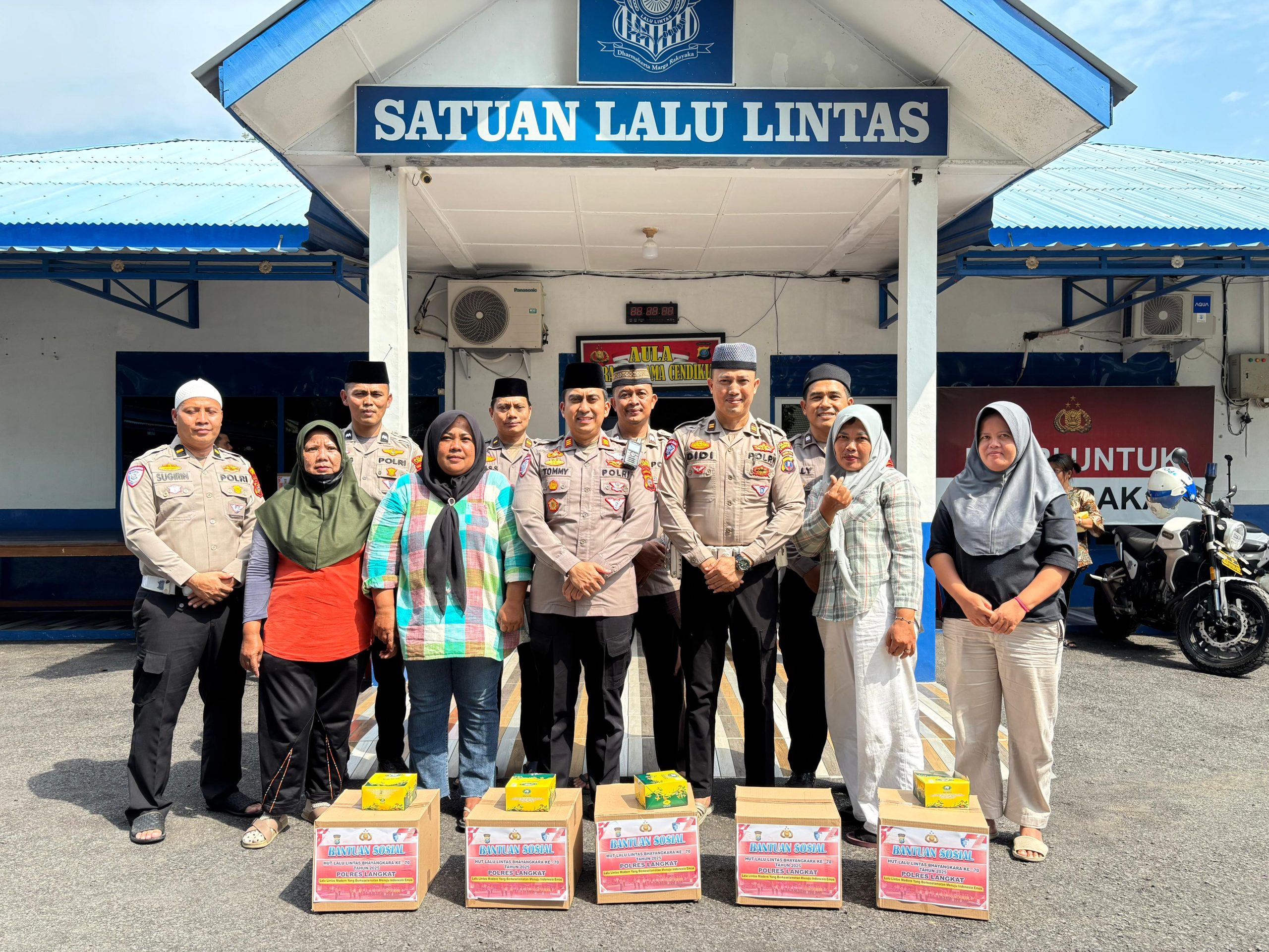 Satlantas Polres Langkat Gelar Doa Bersama di HUT Lantas ke -70