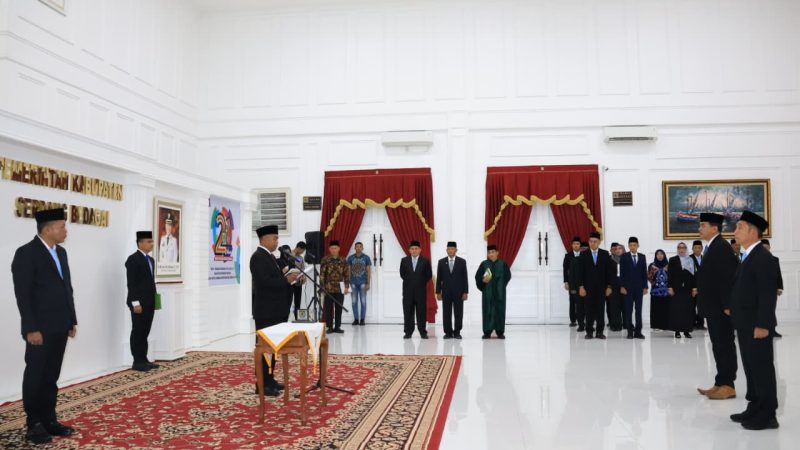 Dua Pejabat Kembali Dilantik, Bupati Sergai : Pentingnya Kolaborasi Lintas Sektor di Zaman Digitalisasi