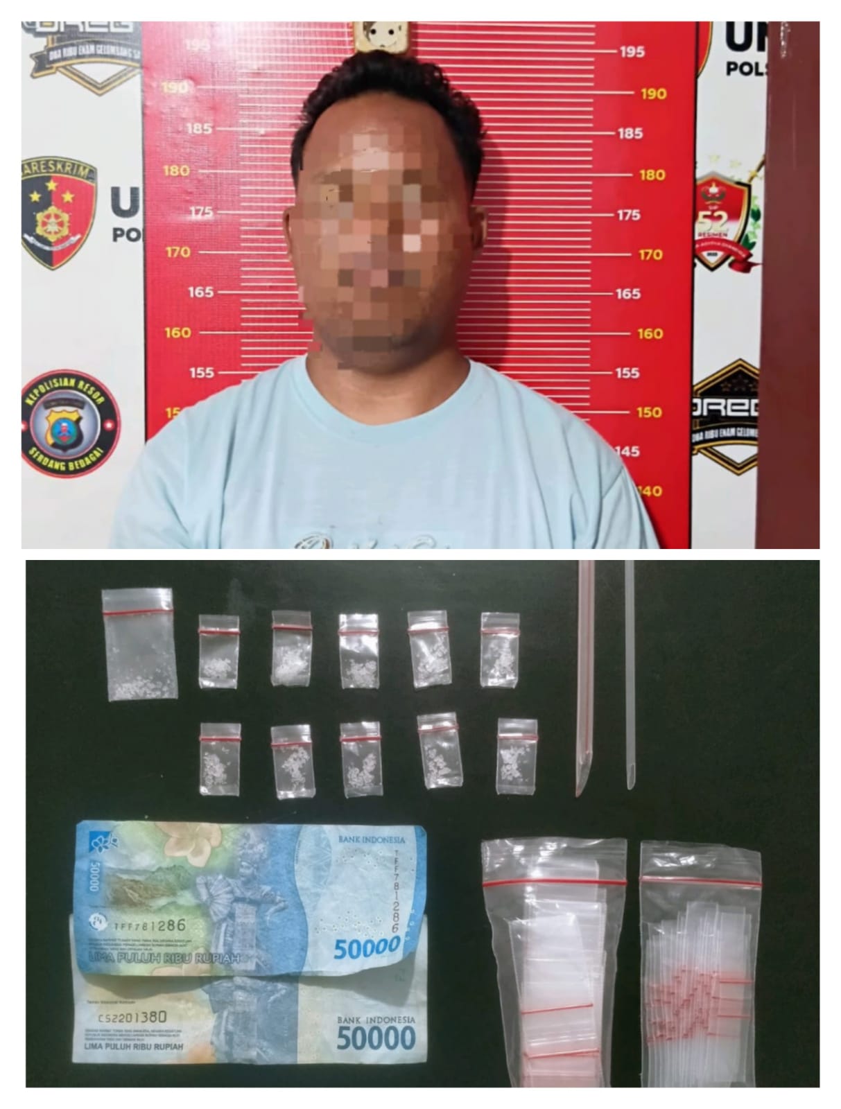 Unit Reskrim Polsek Tanjung Beringin Ringkus Pria Bawa Narkotika