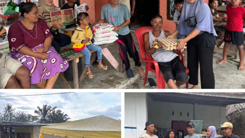 Anggota DPRD Sergai Fraksi Demokrat Siti Aisah Sambangi dan Salurkan Bantuan Korban Banjir