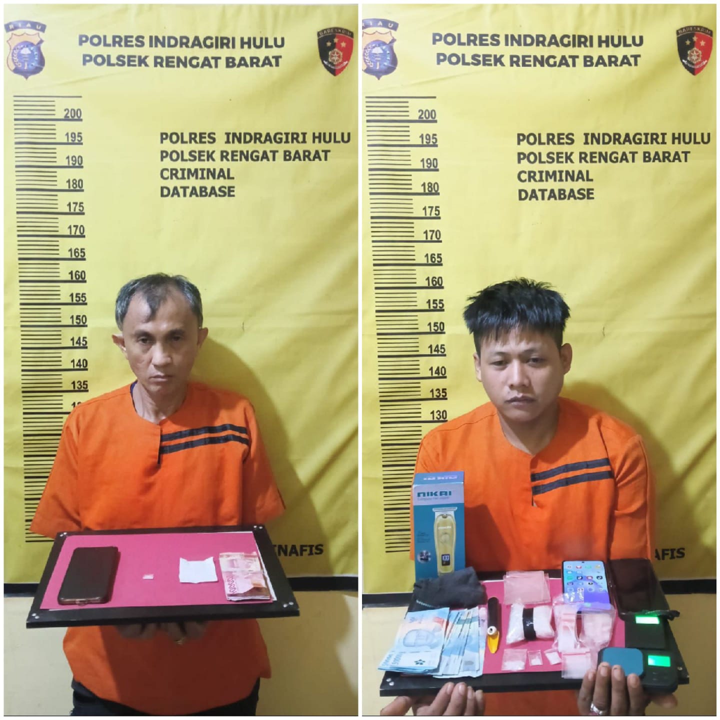 Berantas Peredaran Gelab Narkotika,Polsek Rengat Barat Inhu Ringkus Dua Orang Pelaku 
