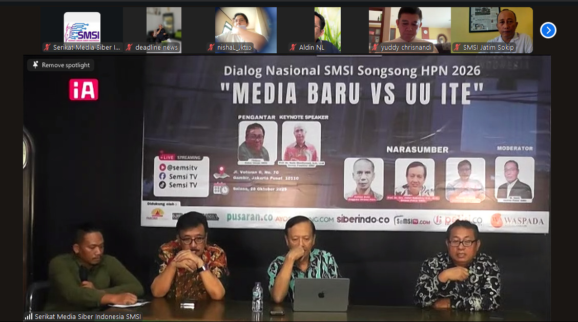 Dialog Nasional SMSI Songsong HPN 2026, “Media Baru vs UU ITE”