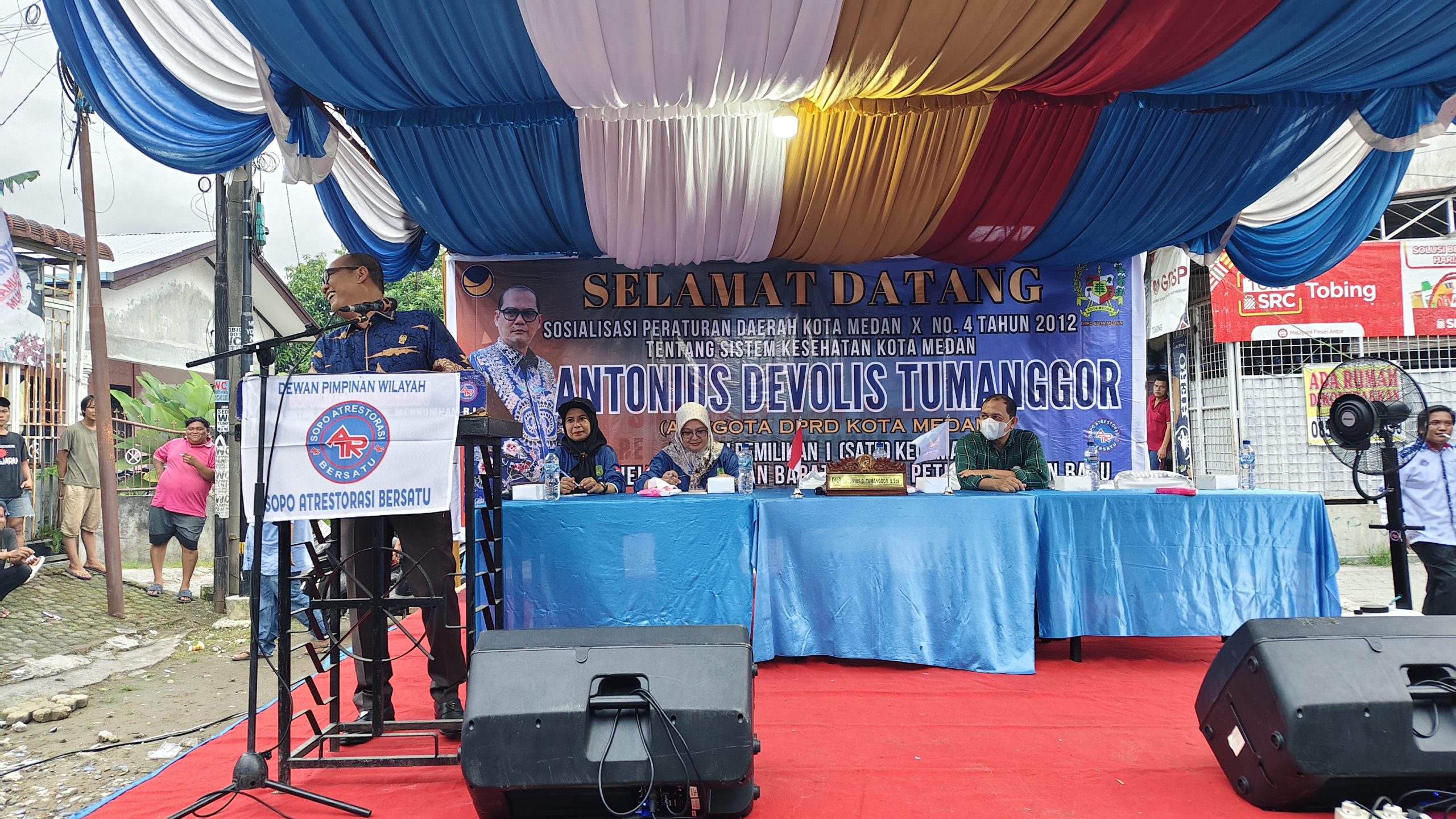 Angkat Perda No.4 Tahun 2012 Tentang Sistem Kesehatan, Ribuan Warga Tanjung Gusta Antusias Hadiri Sosper Antonius Tumanggor