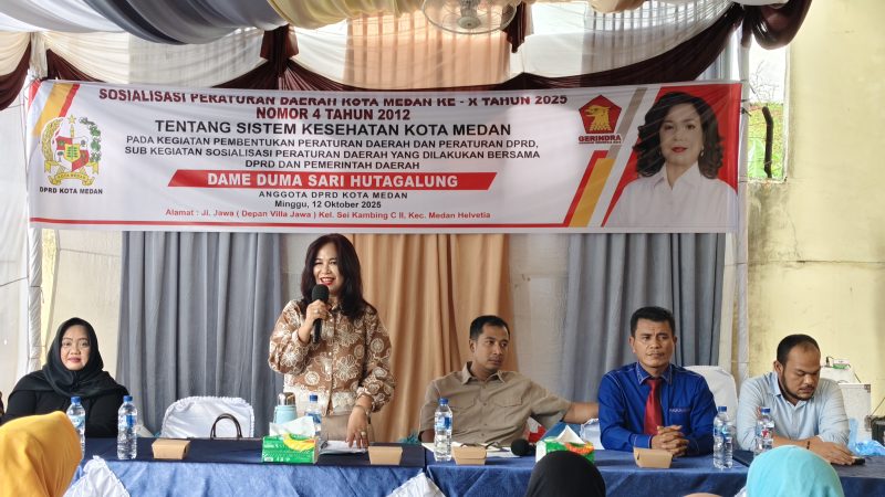 Soroti Keterbatasan Layanan Kesehatan, Dame Duma Sari Hutagalung Sosialisasikan Perda Sistem Kesehatan Kota Medan