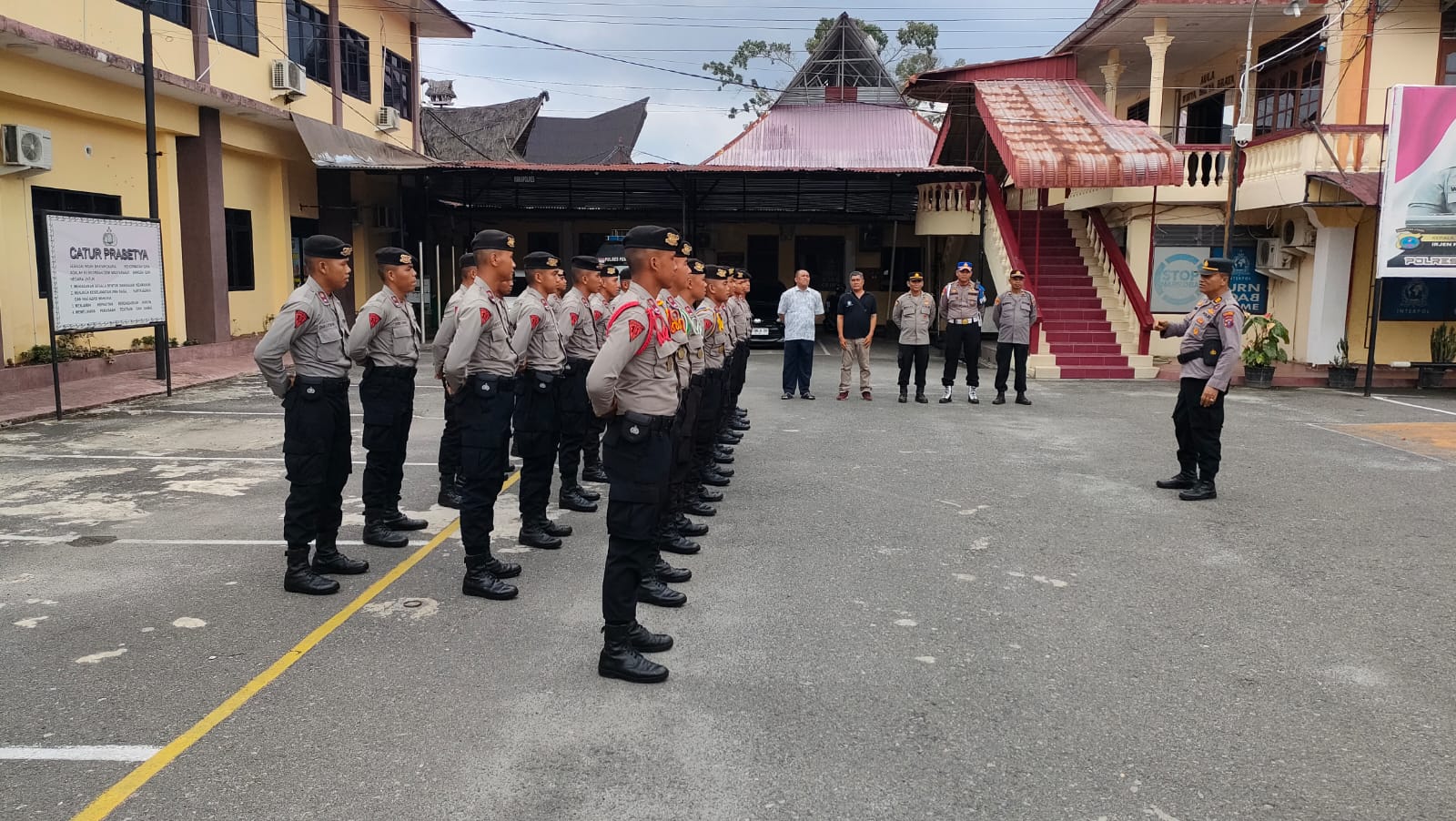 Polres Pematangsiantar Sambut Siswa Latja SPN Hinai Polda Sumut 