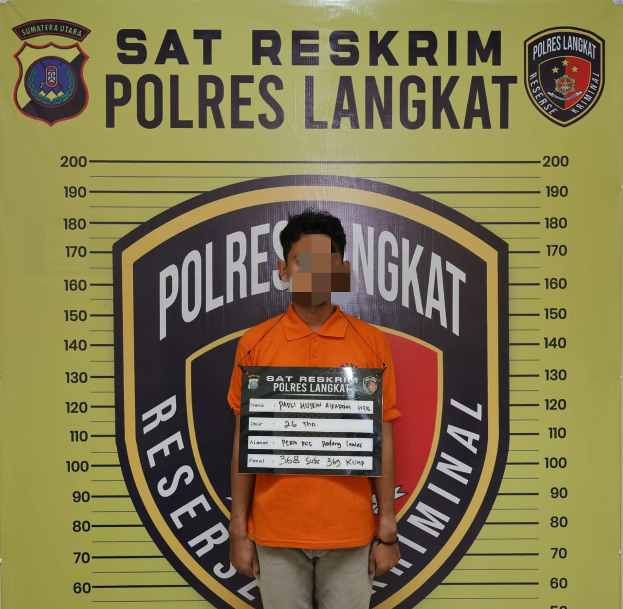 Pelaku Tindak Pidana Pemerasan dan Ancaman Terhadap Seorang Mahasiswa Berhasil di Amankan Polres Langkat Polda Sumut