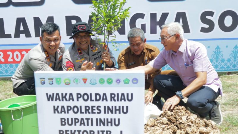 Cegah Abrasi Sungai Indragiri, Wakapolda Riau dan Polres Inhu Gandeng 3 Kampus di Rengat