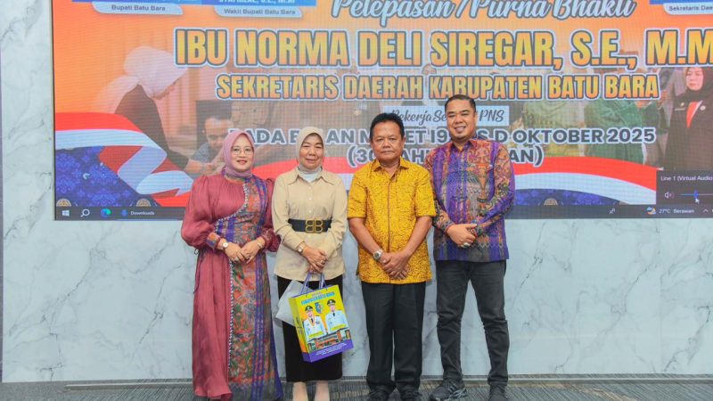 Pengabdian 30 Tahun, Sekda Batu Bara Norma Deli Siregar Pamit dengan Haru