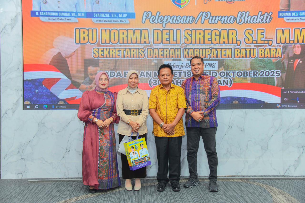 Pengabdian 30 Tahun, Sekda Batu Bara Norma Deli Siregar Pamit dengan Haru