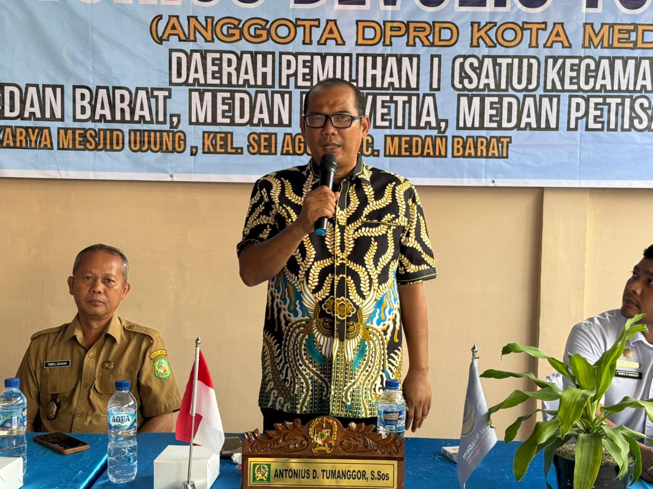Antonius Tumanggor Ajak Warga Medan Jaga Kebersihan, Jangan Buang Sampah ke Sungai