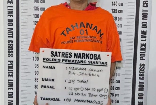 Pria Pemilik Sabu 3,28 Gram Diciduk Polisi di Jalan Melati Pematangsiantar