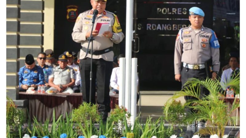 Apel Pasukan Ops Zebra Toba 2025, Wakapolres Sergai Sampaikan Pesan Kapolda Sumut